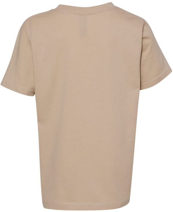 An image of a Custom Next Level Youth Cotton Crew in Tan!