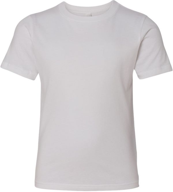 An image of a Custom Next Level Youth Cotton Crew in White!