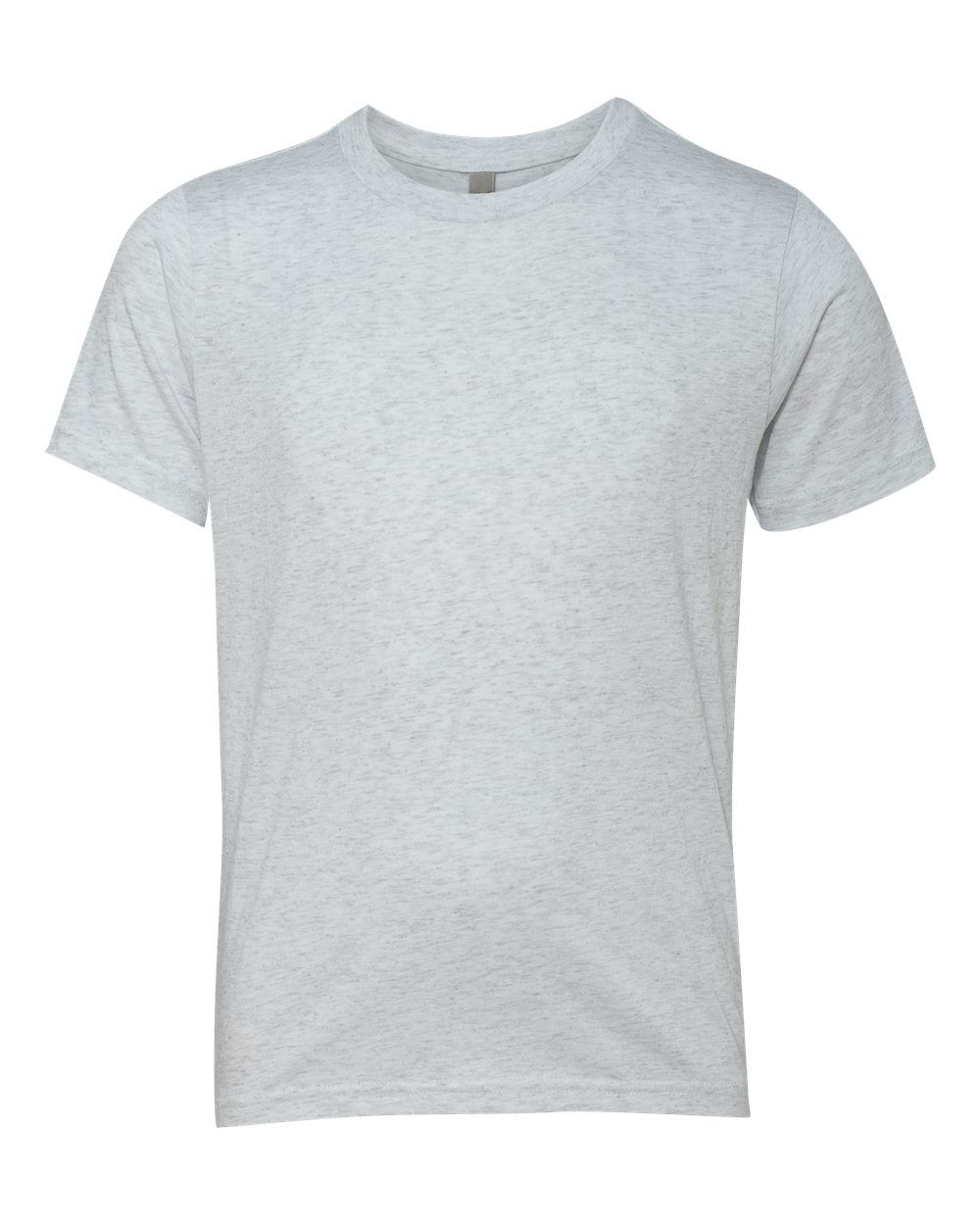 Next Level Youth Triblend Crew in Heather White