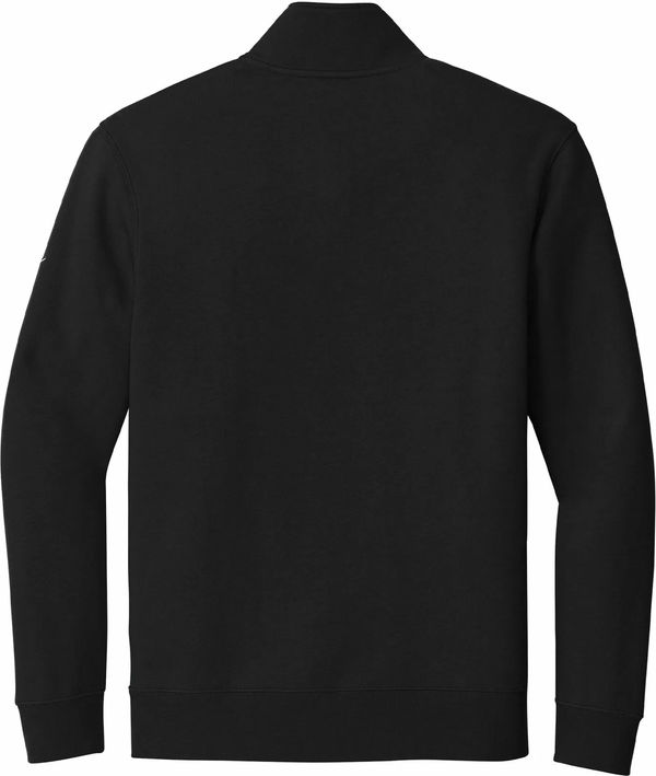 Am image of a Custom Nike Club Fleece Sleeve Swoosh Half Zip in Black!