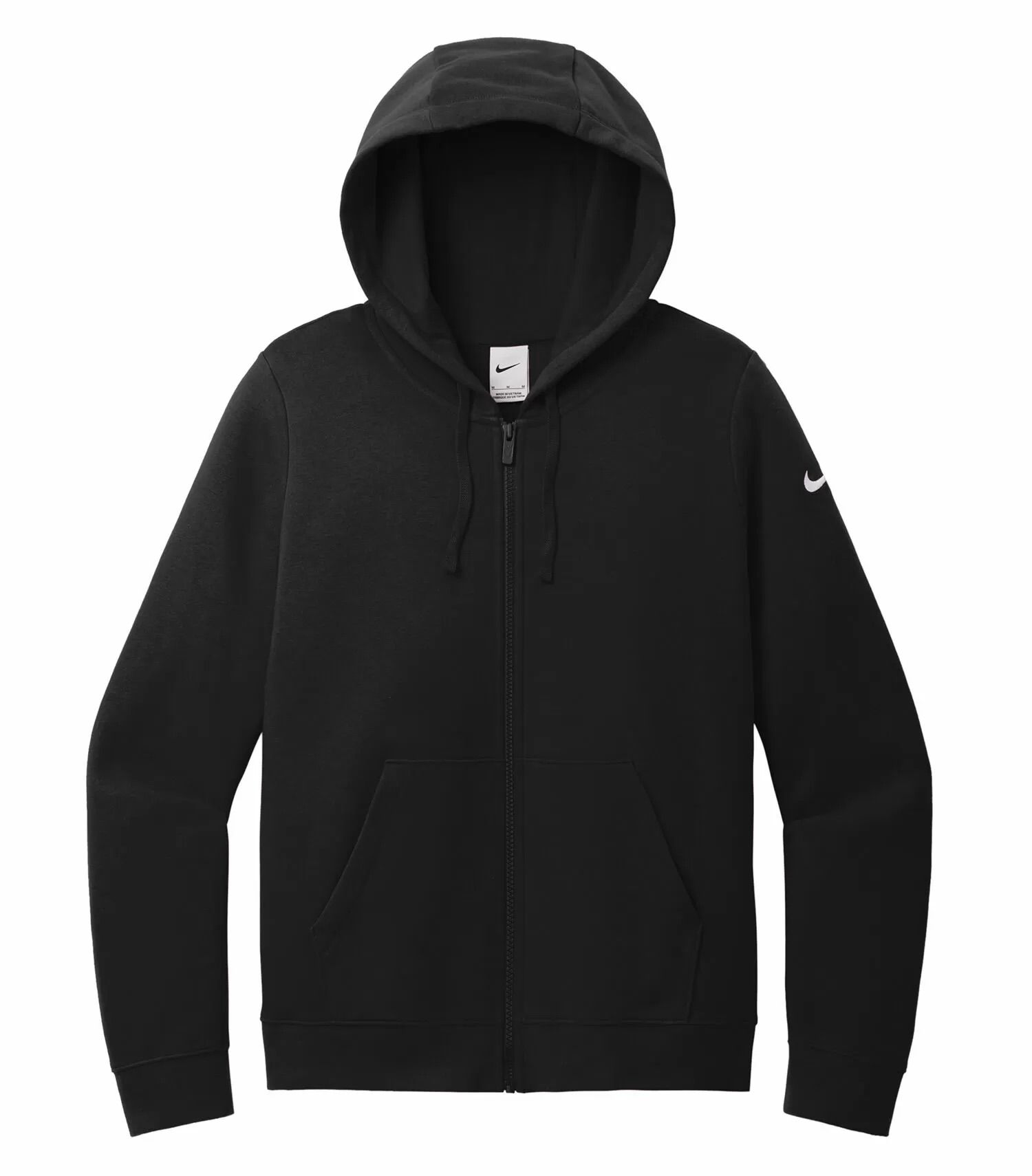 Nike Club Fleece Sleeve Swoosh Ladies Full Zip in Black