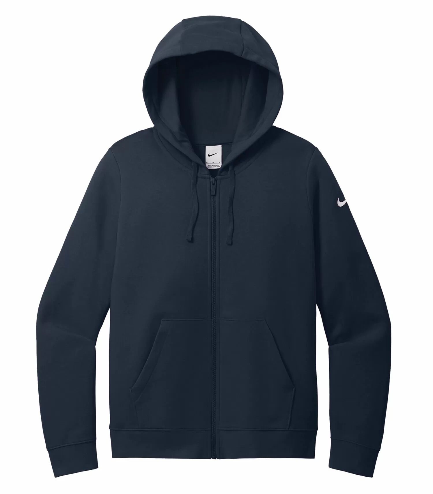 Nike Club Fleece Sleeve Swoosh Ladies Full Zip in Midnight Navy