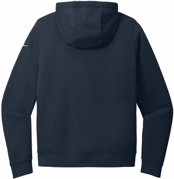 Am image of a Custom Nike Club Fleece Sleeve Swoosh Ladies Full Zip in Midnight Navy!