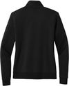 Am image of a Custom Nike Club Fleece Sleeve Swoosh Ladies Half Zip in Black!