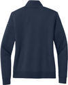Am image of a Custom Nike Club Fleece Sleeve Swoosh Ladies Half Zip in Midnight Navy!