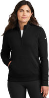 An image of a Custom Nike Club Fleece Sleeve Swoosh Ladies Half Zip!