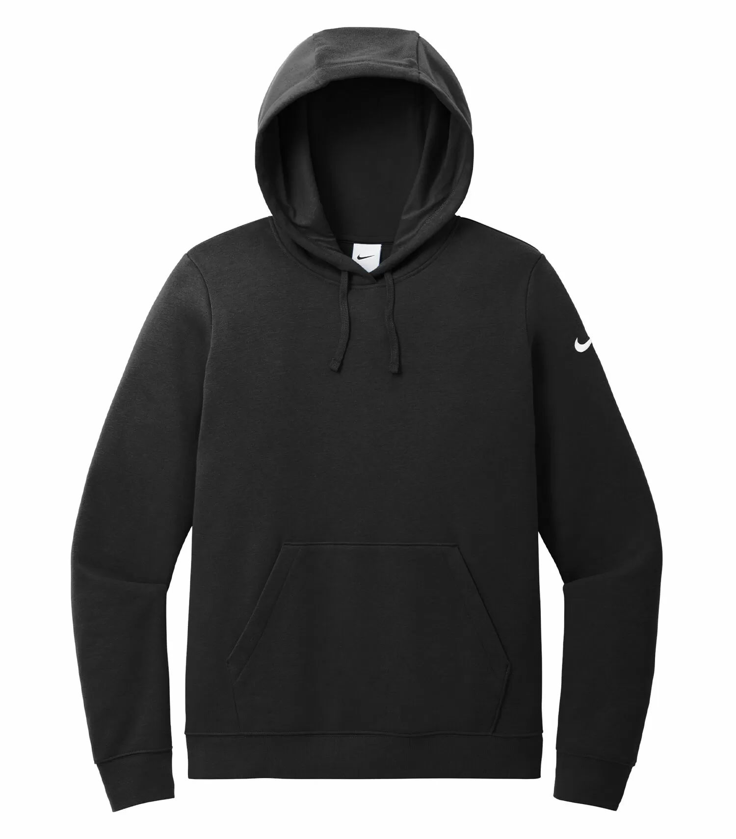 Nike Club Fleece Sleeve Swoosh Ladies Hoodie in Black
