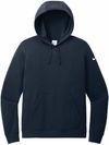Am image of a Custom Nike Club Fleece Sleeve Swoosh Ladies Hoodie in Midnight Navy!