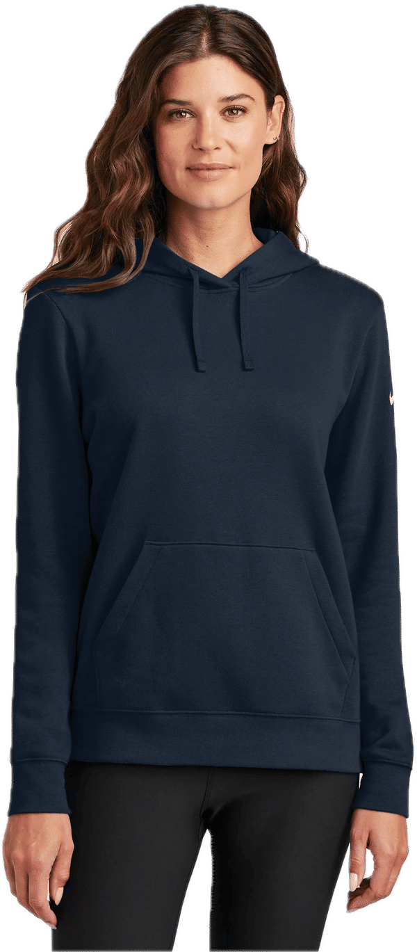 An image of a Custom Nike Club Fleece Sleeve Swoosh Ladies Hoodie!