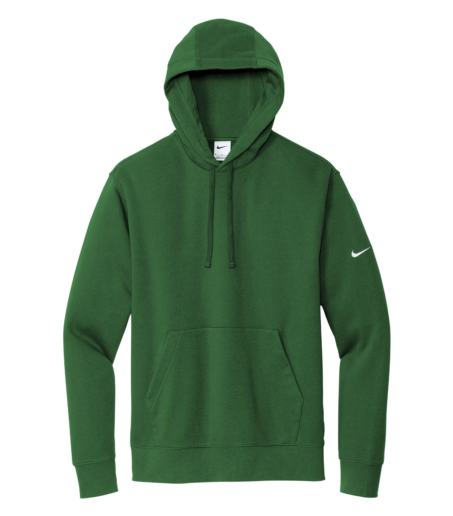 Nike Club Fleece Sleeve Swoosh Pullover Hoodie in Gorge green