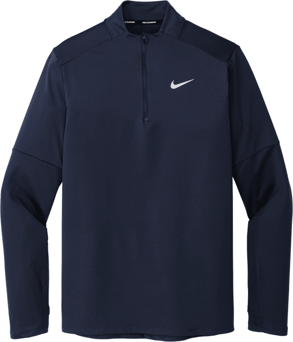 An image of a Custom Nike DriFit Element Half Zip Top in Navy!