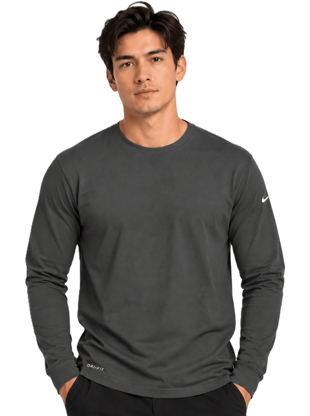 Nike Dri FIT Cotton Poly Long Sleeve Tee
