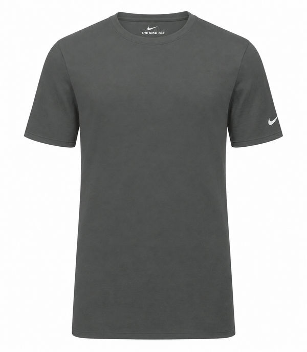 An image of a Custom Nike Dri FIT Cotton Poly Tee in Anthracite!