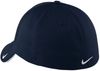 An image of a Custom Nike Dri Fit Mesh Swoosh Flex Sandwich Cap in Navy!