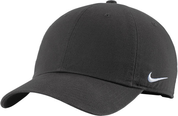 An image of a Custom Nike Heritage Cotton Twill Cap in Anthracite!