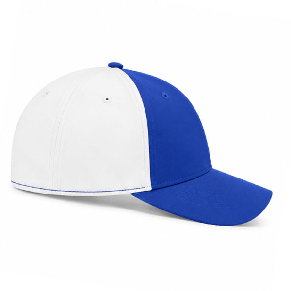 An image of a Custom Nike Swoosh Legacy 91 Cap in Game Royal/White!