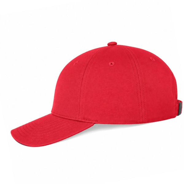 An image of a Custom Nike Unstructured Twill Cap in Gym Red!
