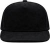 An image of a Custom Nissi 5 Panel Flat Bill Corduroy Cap in Black!