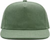 An image of a Custom Nissi 5 Panel Flat Bill Corduroy Cap in Sage!
