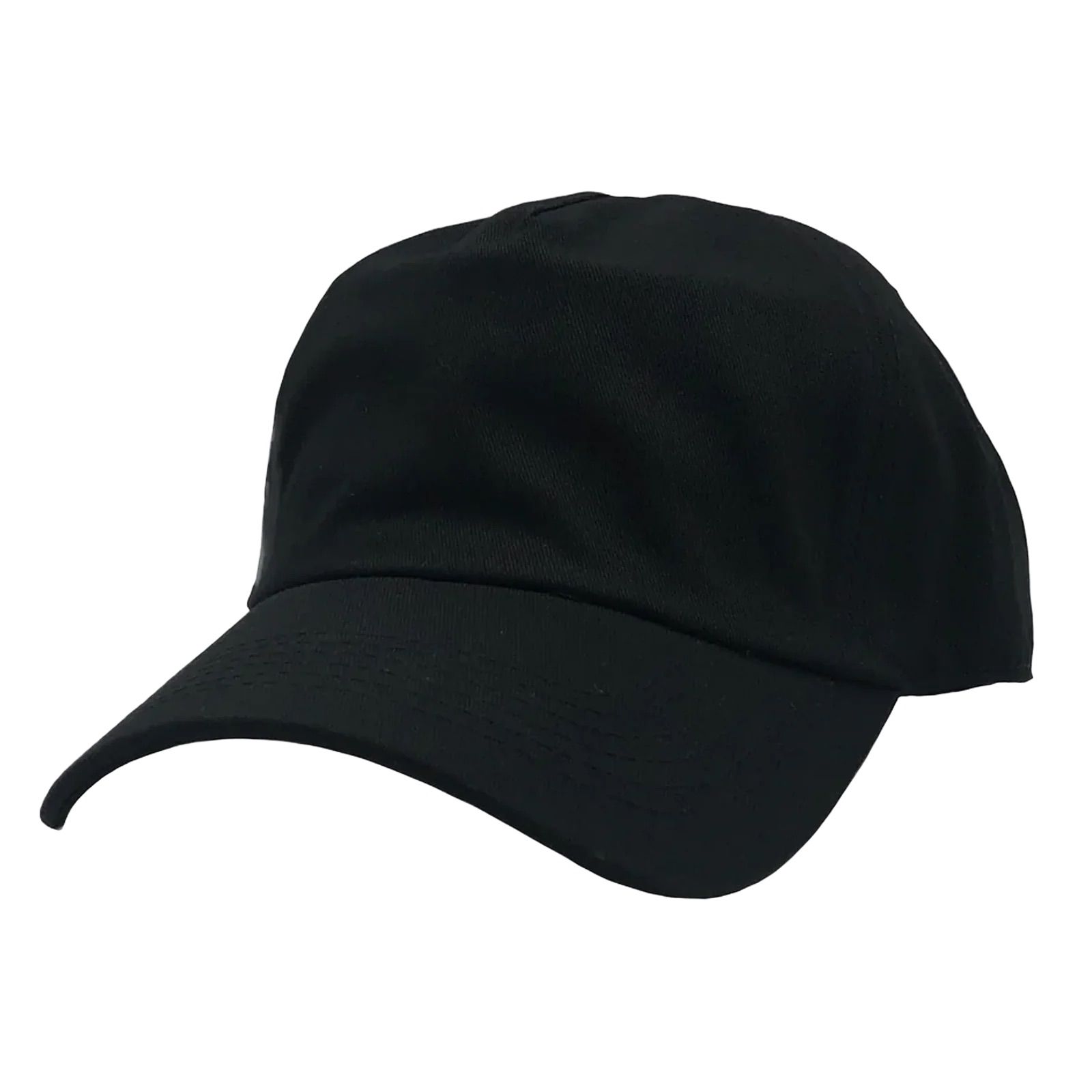 Nissi Panels Washed Cotton Dad Cap in Black