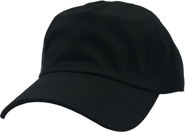 Am image of a Custom Nissi Panels Washed Cotton Dad Cap in Black!