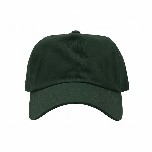 An image of a Custom Nissi Panels Washed Cotton Dad Cap in Hunter Green!