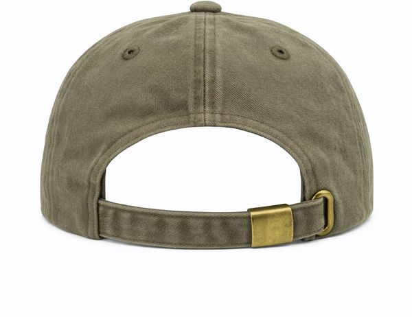 An image of a Custom Nissi Pigment Dye Cap in Dark Beige!