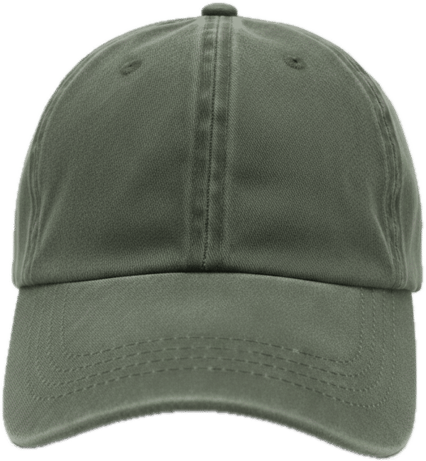 An image of a Custom Nissi Pigment Dye Cap in Dark Green!