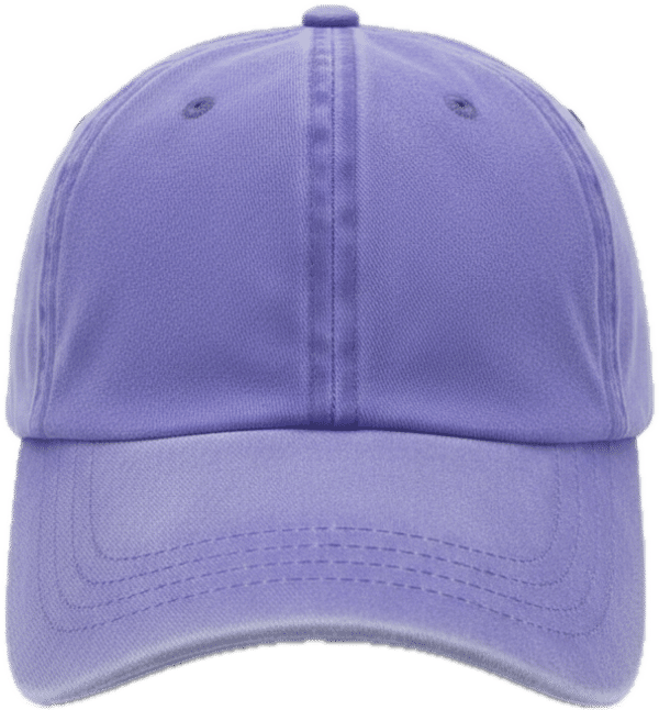 An image of a Custom Nissi Pigment Dye Cap in Purple!