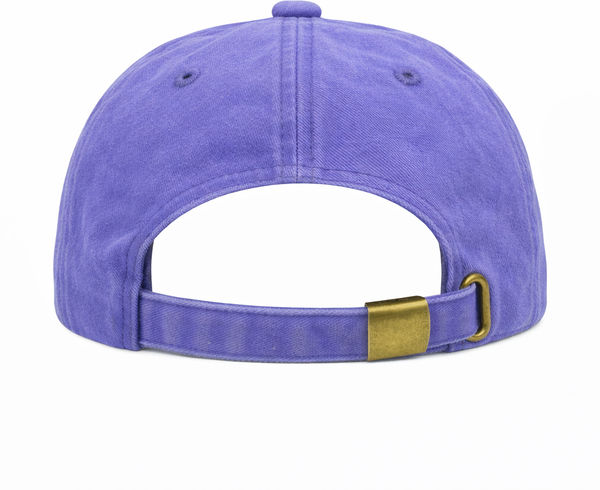 An image of a Custom Nissi Pigment Dye Cap in Purple!