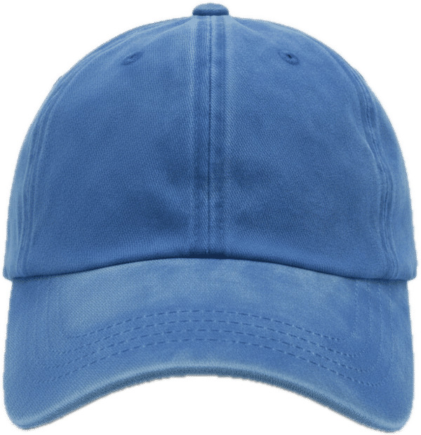 An image of a Custom Nissi Pigment Dye Cap in Royal!