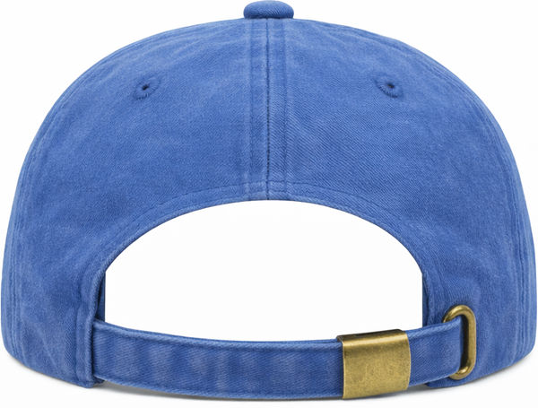 An image of a Custom Nissi Pigment Dye Cap in Royal!