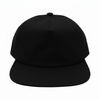 An image of a Custom Nissi Washed Cotton 5 Panels Flat Bill Cap in Black!