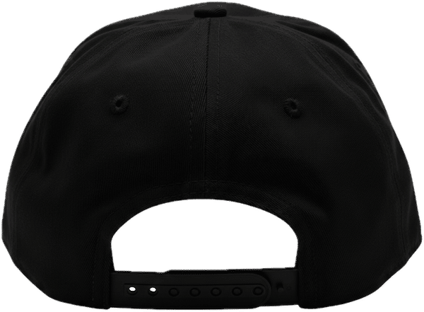An image of a Custom Nissi Washed Cotton 5 Panels Flat Bill Cap in Black!