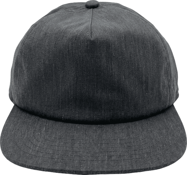 An image of a Custom Nissi Washed Cotton 5 Panels Flat Bill Cap in Dark Heather!