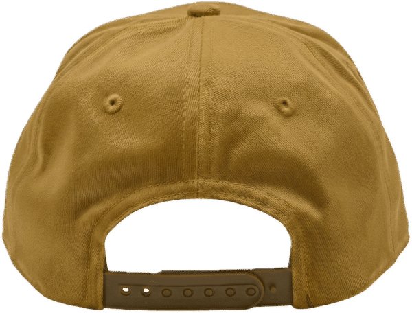 An image of a Custom Nissi Washed Cotton 5 Panels Flat Bill Cap in Mustard!