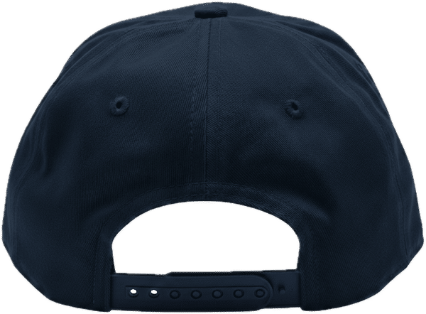 An image of a Custom Nissi Washed Cotton 5 Panels Flat Bill Cap in Navy!