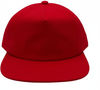 An image of a Custom Nissi Washed Cotton 5 Panels Flat Bill Cap in Red!