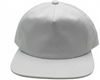 An image of a Custom Nissi Washed Cotton 5 Panels Flat Bill Cap in White!