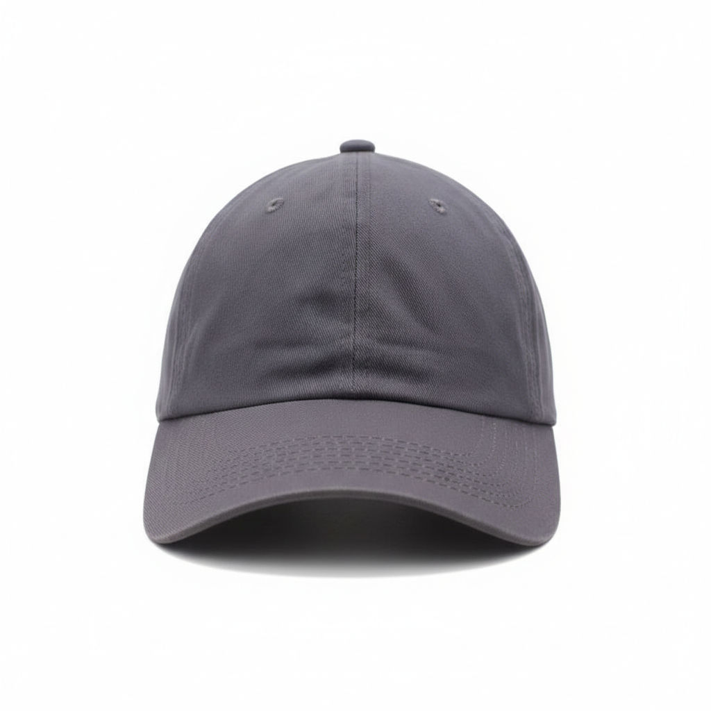 Nissi Washed Cotton Dad Cap in Dark Grey