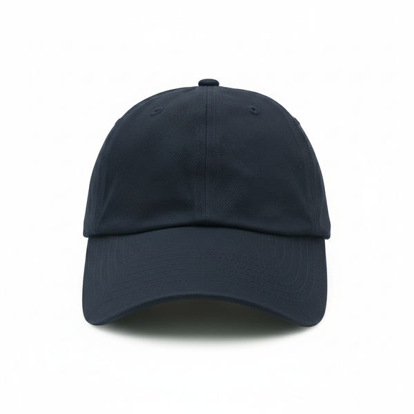 An image of a Custom Nissi Washed Cotton Dad Cap in Navy!
