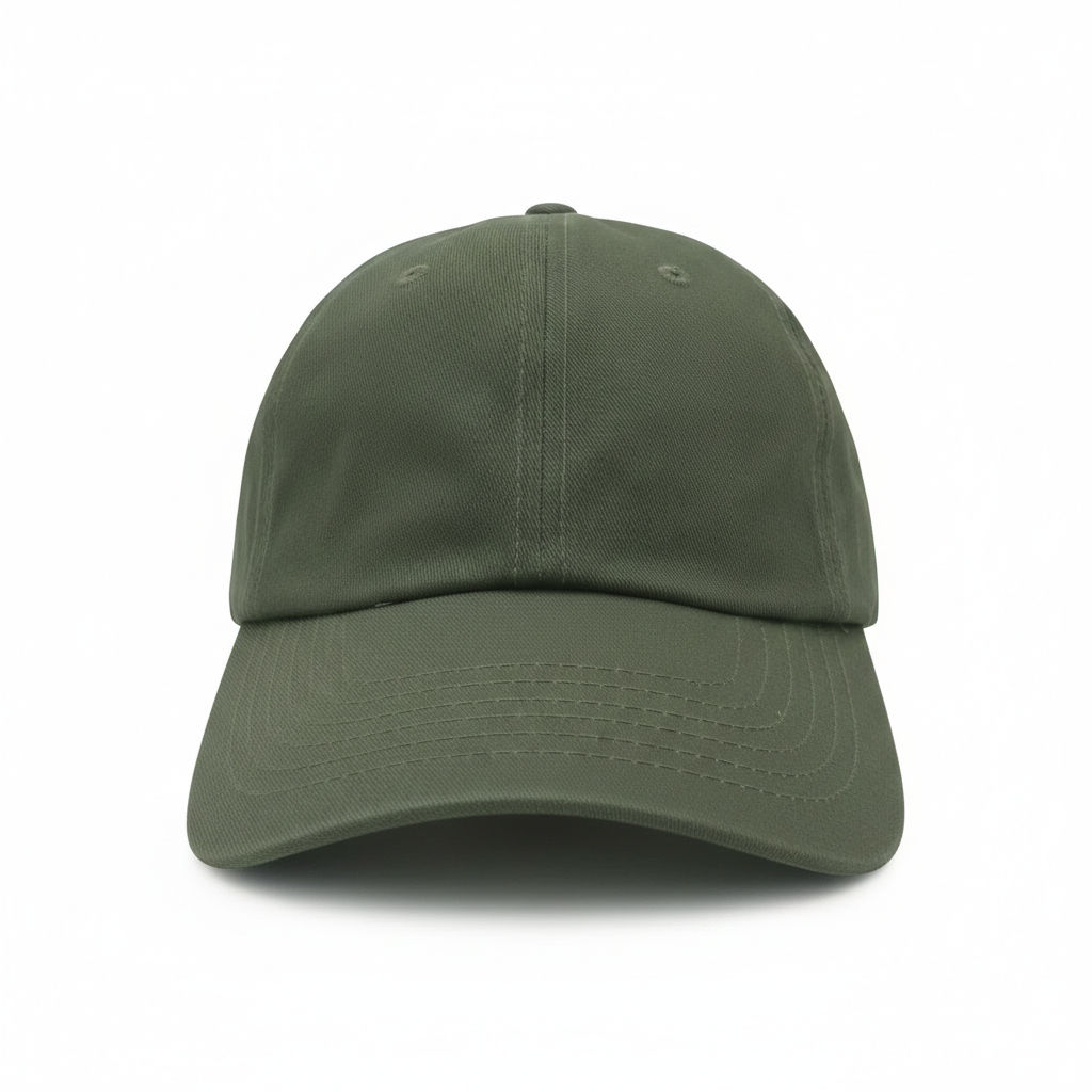 Nissi Washed Cotton Dad Cap in Olive