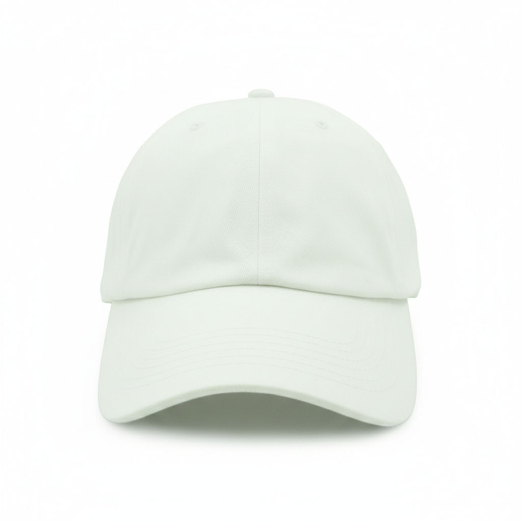 Nissi Washed Cotton Dad Cap in White