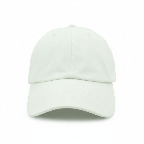 An image of a Custom Nissi Washed Cotton Dad Cap in White!