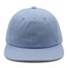 An image of a Custom Nissi Washed Cotton Flat Bill Cap in Blue!