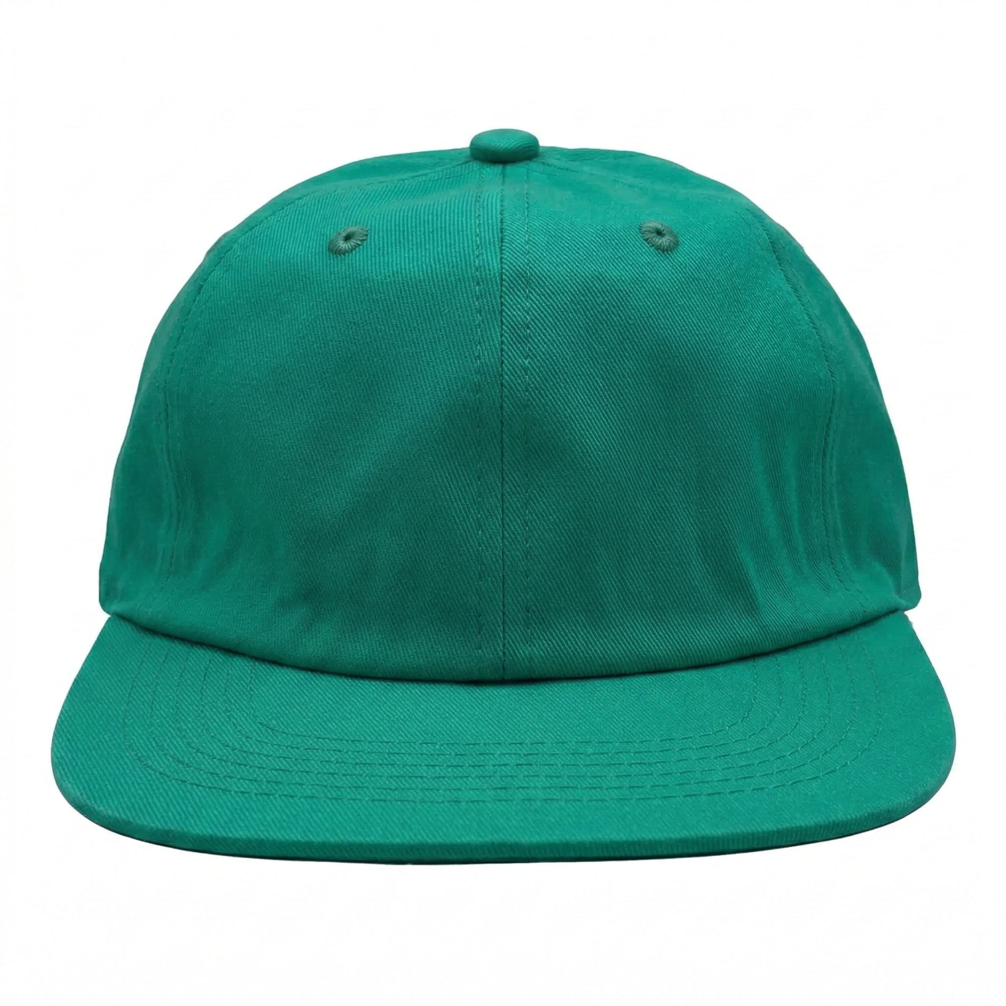 Nissi Washed Cotton Flat Bill Cap in Dark Mint