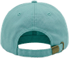 An image of a Custom Nissi Washed Cotton Flat Bill Cap in Dark Mint!