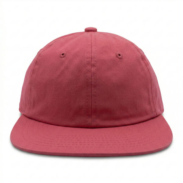 An image of a Custom Nissi Washed Cotton Flat Bill Cap in Hot Pink!