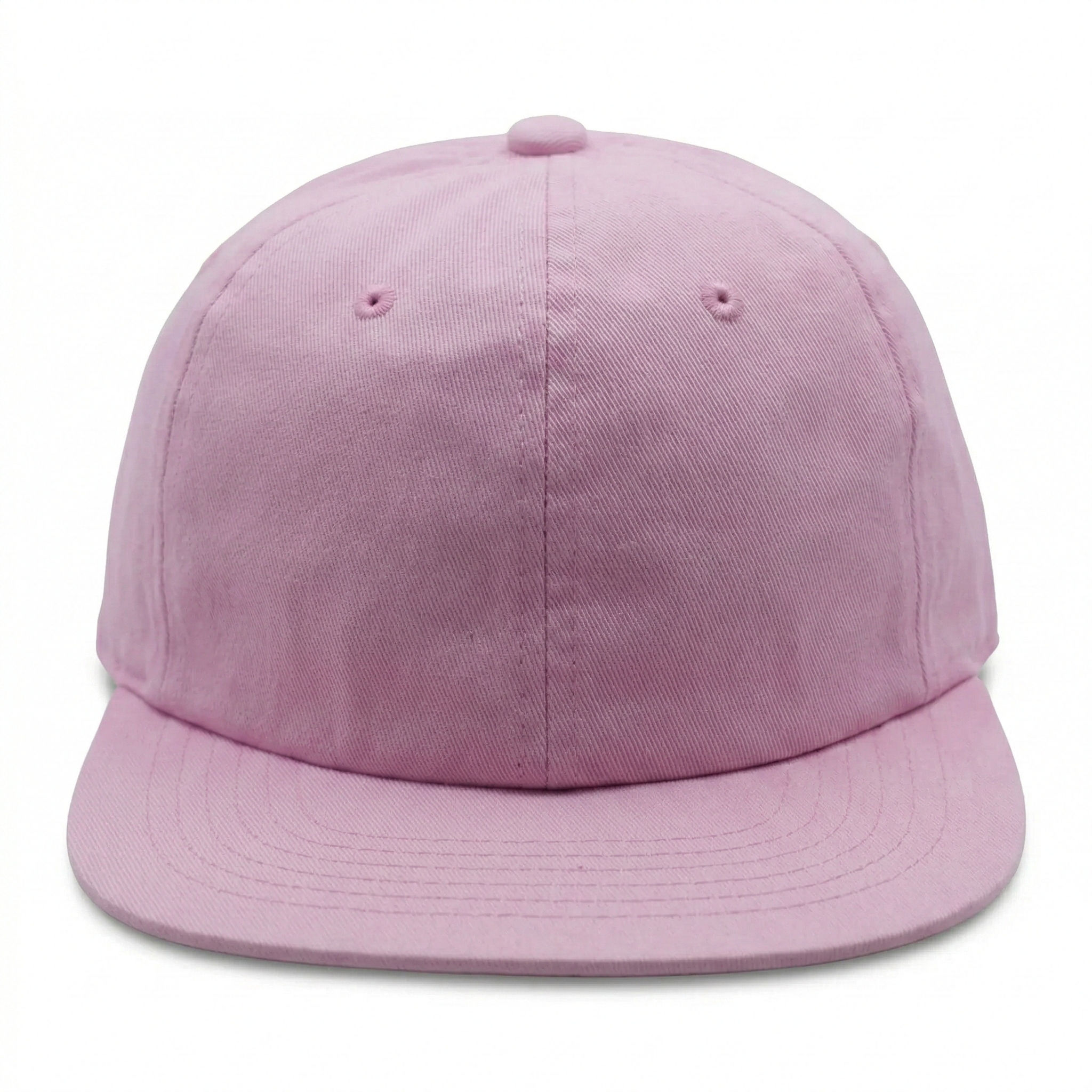 Nissi Washed Cotton Flat Bill Cap in Light Pink