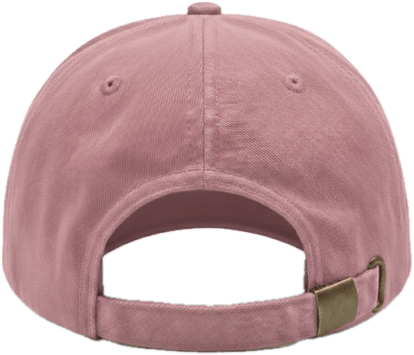 An image of a Custom Nissi Washed Cotton Flat Bill Cap in Light Pink!